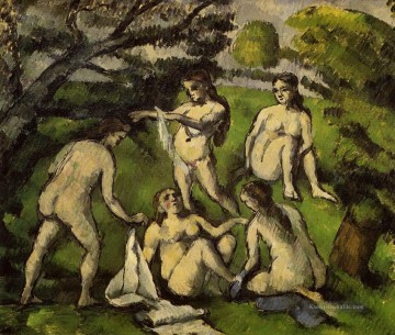 Fünf Badende 2 Paul Cezanne Nacktheit Impressionismus Ölgemälde
